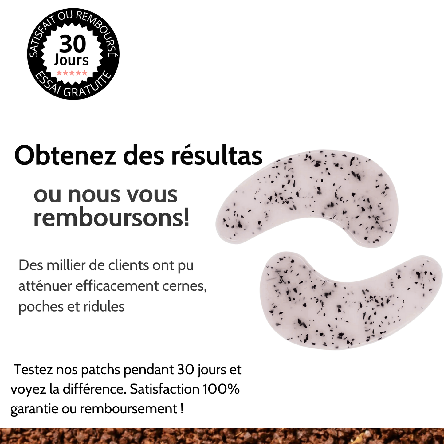 Patchs hydrogel contour des yeux – caféine